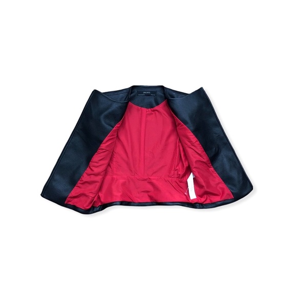 Zara Women’s Faux Leather Biker Jacket Full Zip Short Sleeves Black XS - Picture 5 of 9